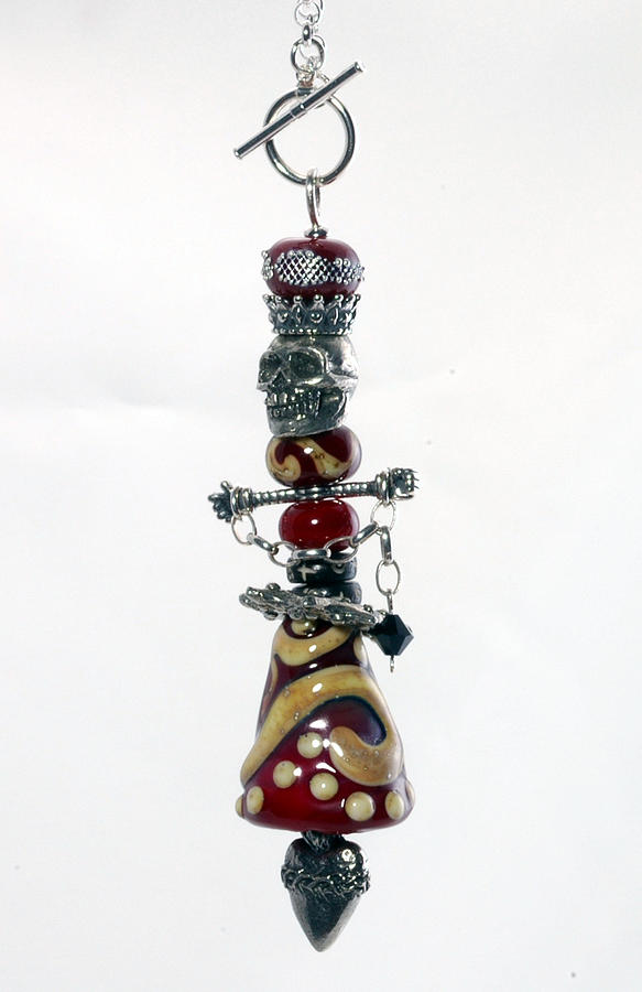 Jewelry Glass Art - The Skull Queen by Jennifer Ross Jewelry Glass Art - The Skull Queen by Jennifer Ross