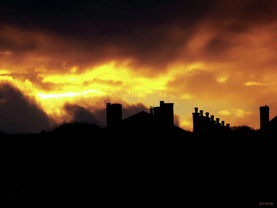 Sunrise Photograph - The Sky is on Fire Sunrise by Celtic Artist Angela Dawn MacKay