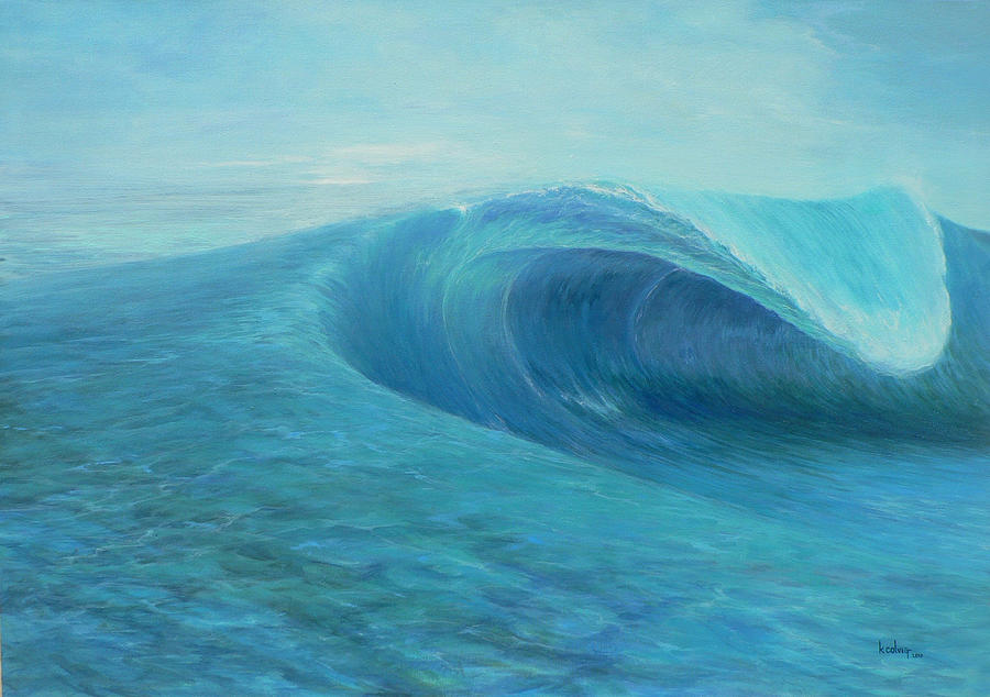 Wave Painting - The Slab by Kathryn Colvig