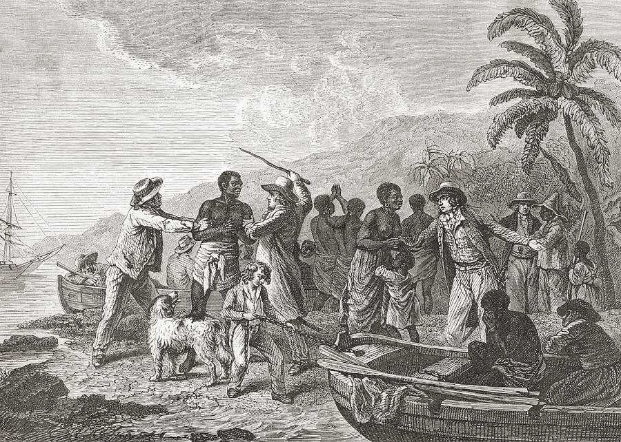 The Slave Trade By Morland. From Drawing by Vintage Design Pics