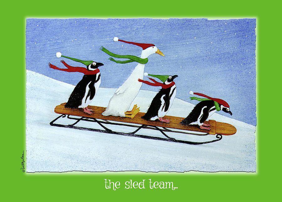 The Sled Team... Painting by Will Bullas