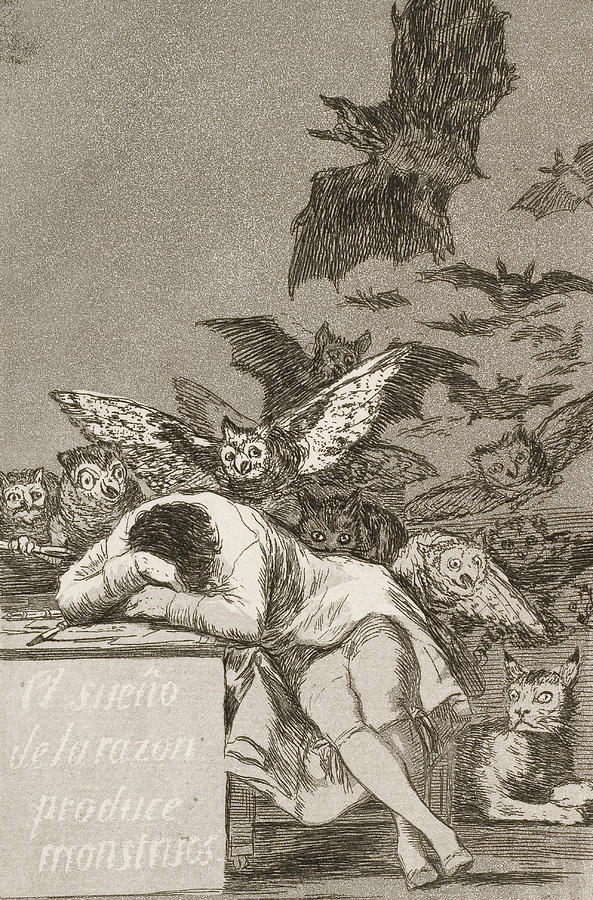 The Sleep of Reason Produces Monsters Relief by Francisco Goya