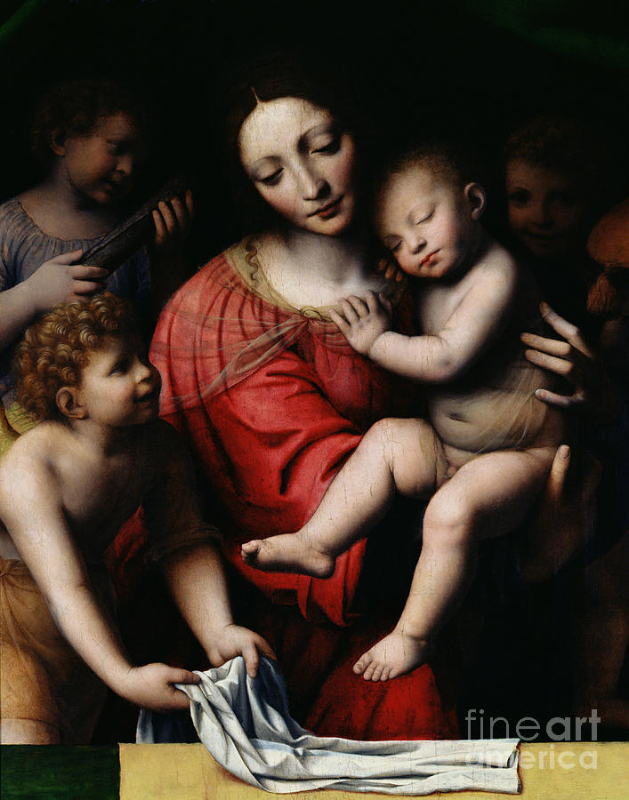 1532 Painting - The Sleeping Christ by Bernardino Luini