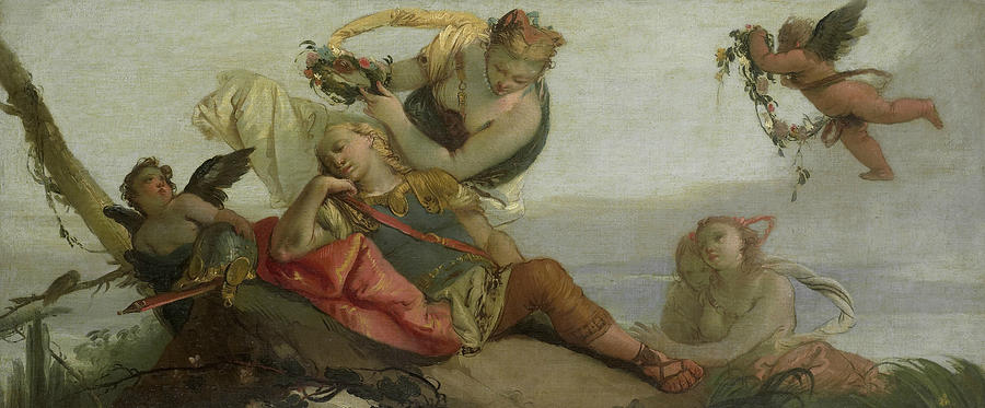 The Sleeping Rinaldo Painting by Francesco Zugno