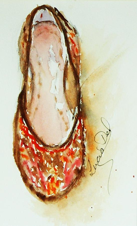 Watercolour Painting - The Slipper by Lucia Del