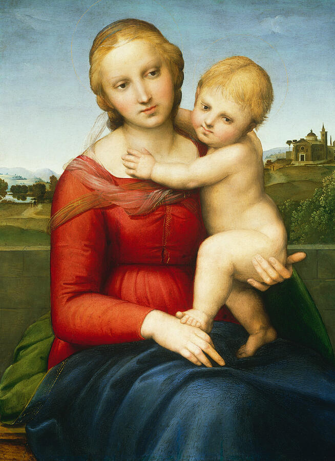 The Small Cowper Madonna, from circa 1505 Painting by Raphael