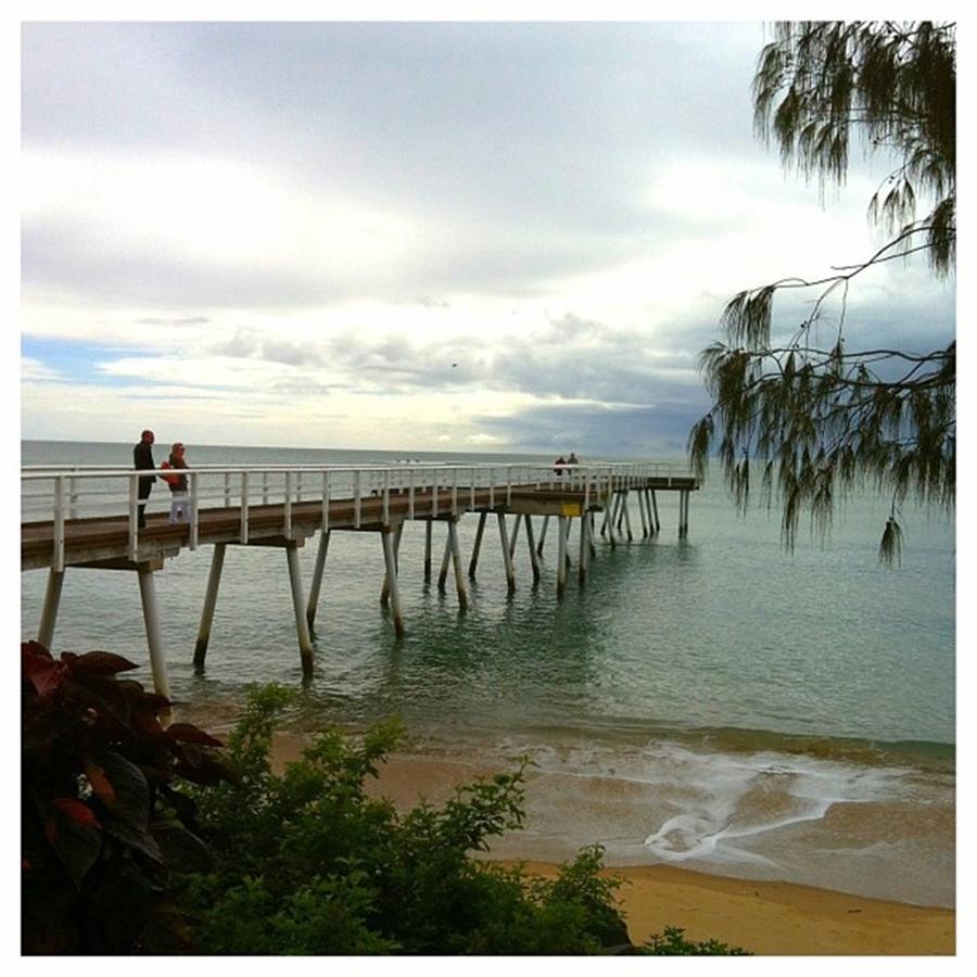 Qld Photograph - The Small Pier At Scarness #herveybay by Deb Billing
