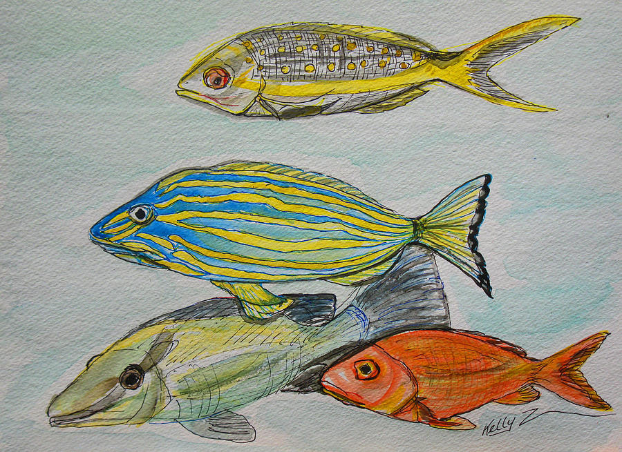 The Snapper Four Painting by Kelly Smith