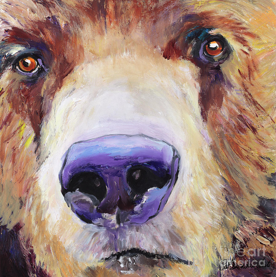 Animal Painting - The Sniffer by Pat Saunders-White