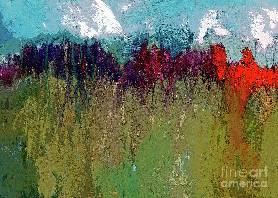 The Snowy Mountain In Spring Painting     Digital Art by Lisa Kaiser