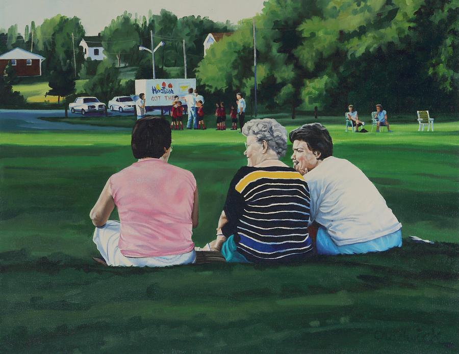 The Soccer Coaches Schomberg Painting by Phil Chadwick