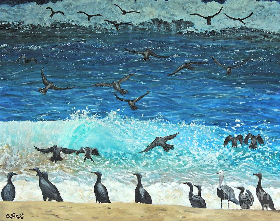 The Sociable Seagull Painting by Caroline Street