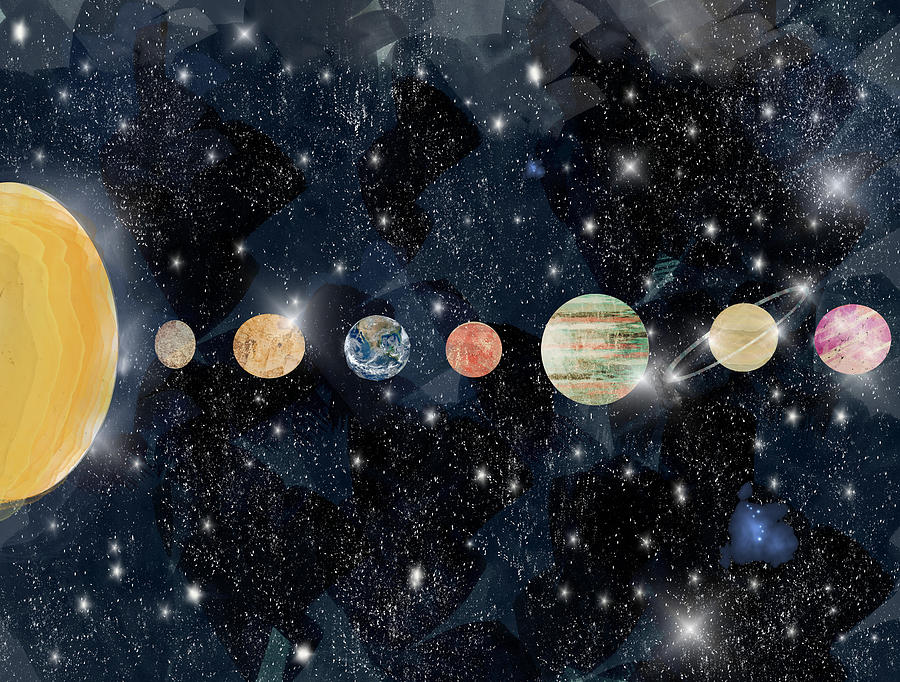 Space Painting - The Solar System by Bri Buckley