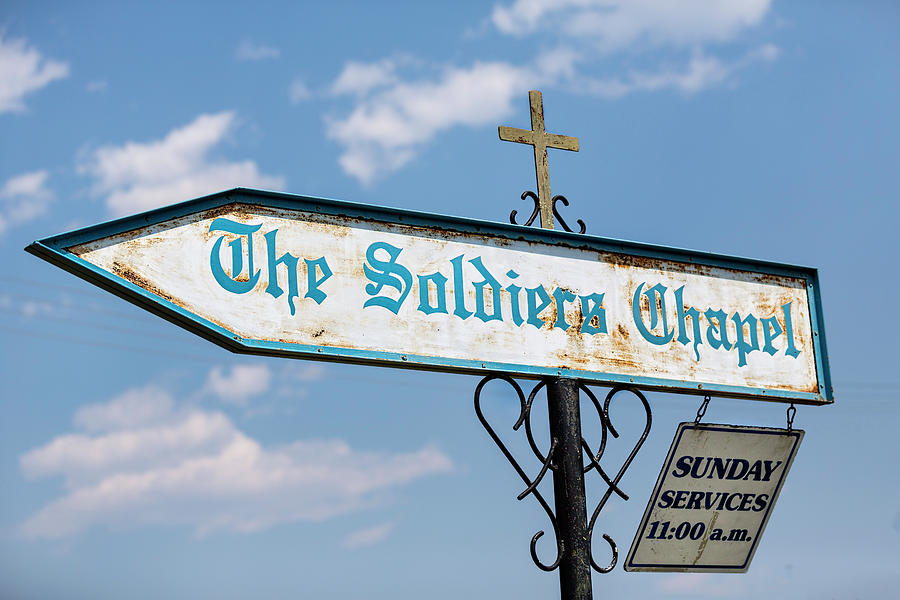 The Soldiers Chapel Sign Photograph by Mark Harrington