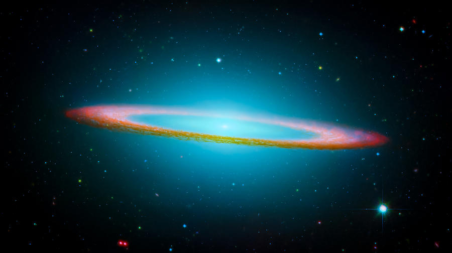 Interstellar Photograph - The Sombrero Galaxy in Infrared by Space Art Pictures