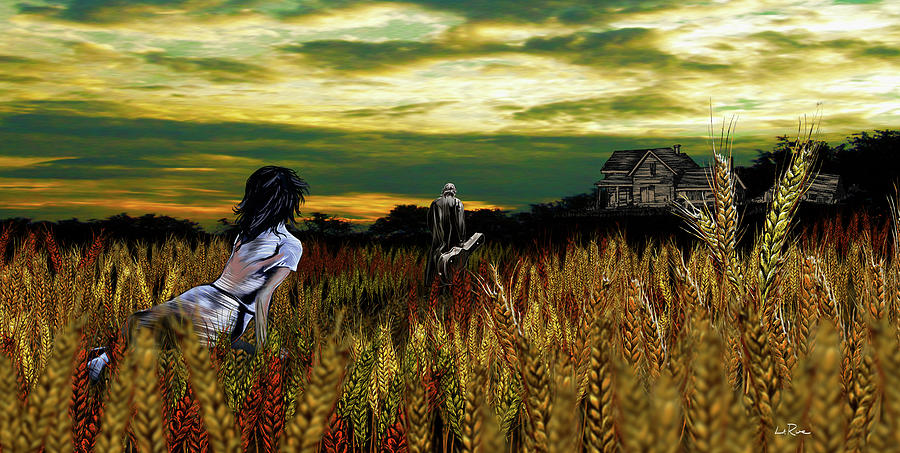 Wheat Field Blues Mixed Media by Doug LaRue