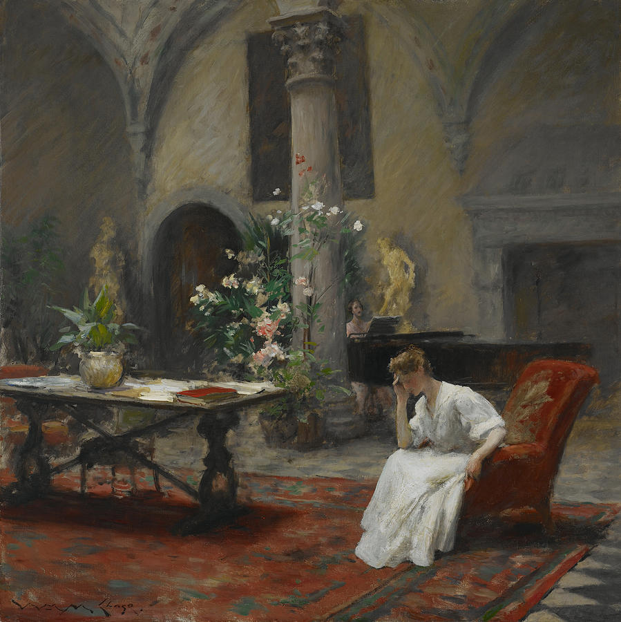 The Song Painting by William Merritt Chase