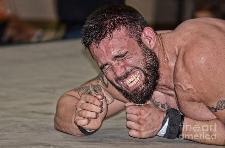 The Soul Fighter Pro Wrestler Joe Graves Fighting On     Photograph by Jim Fitzpatrick