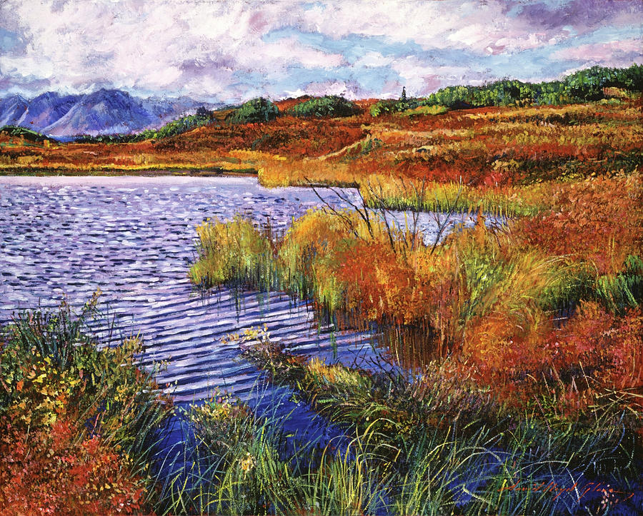 The Sound Of Wind Across The Lake Painting by David Lloyd Glover
