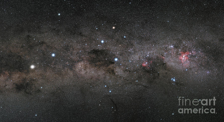 Space Photograph - The Southern Cross And The Pointers by Philip Hart