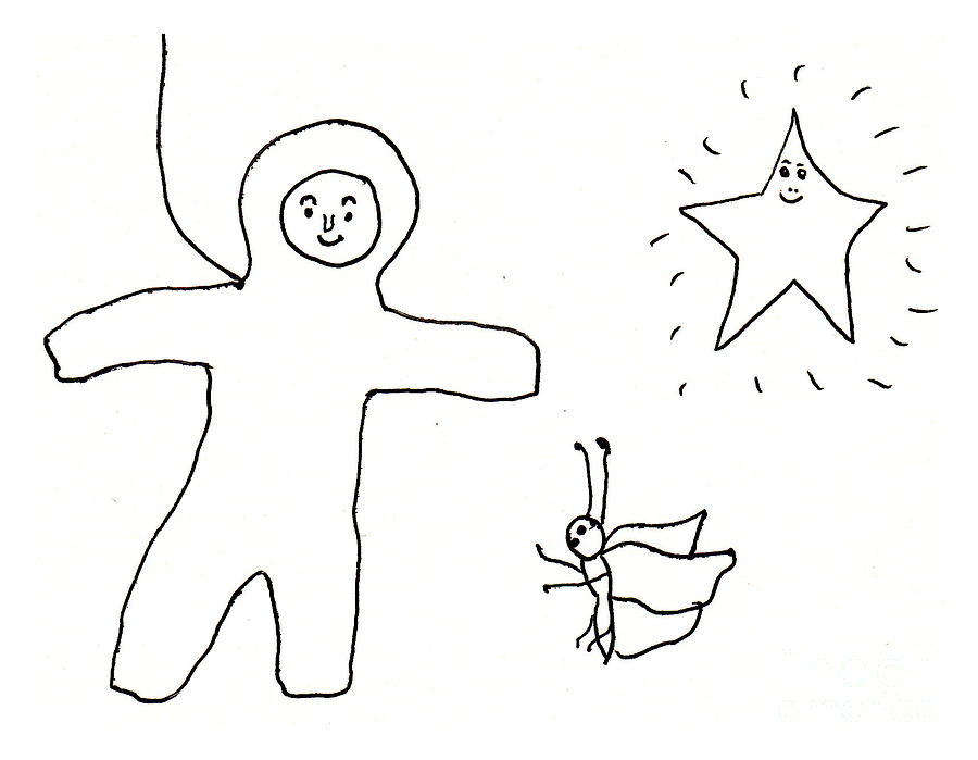 The Spaceman Drawing by Sophia Landau