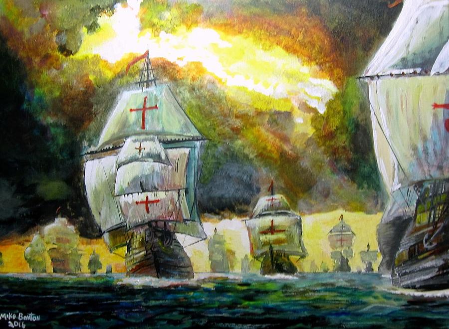 The Spanish Armada Painting by Mike Benton