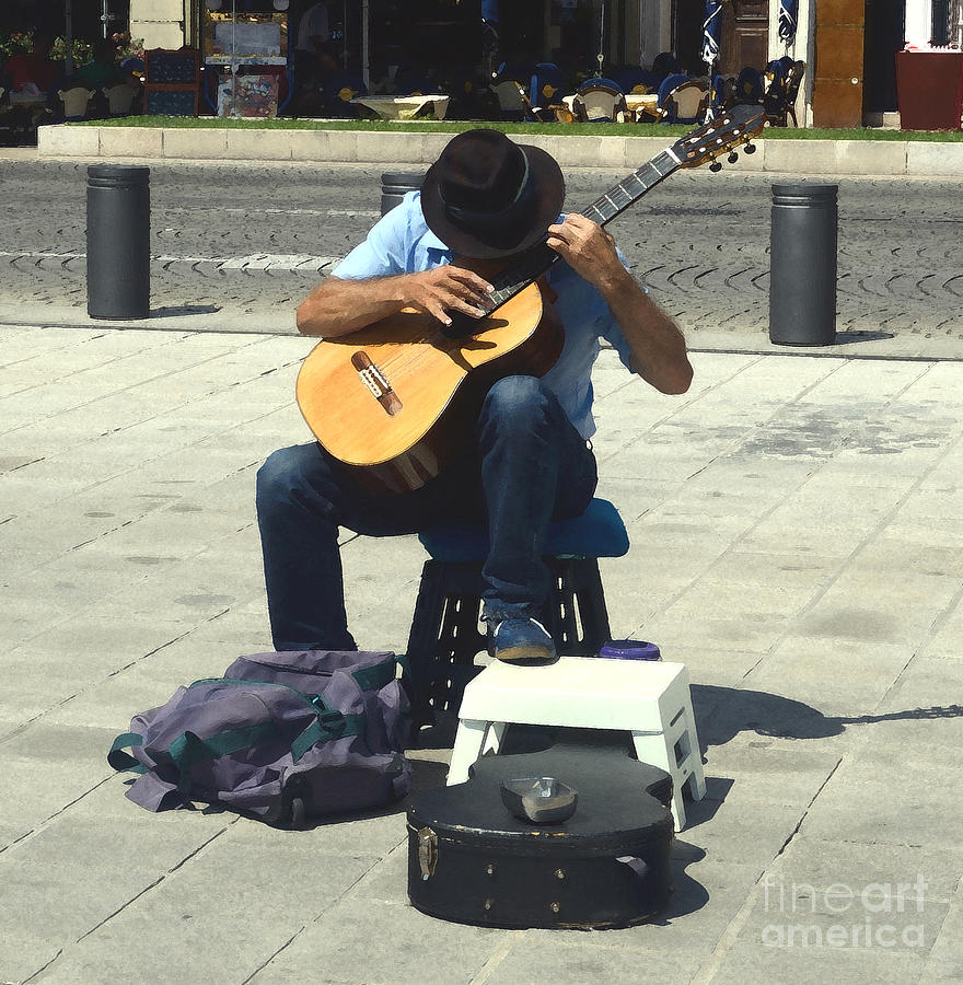 The Spanish Guitarist, Barcelona   Photograph by Tom Wurl