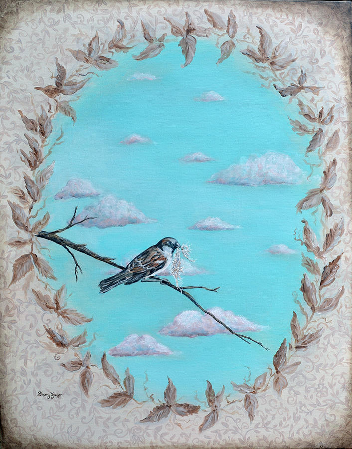 Sparrow Painting - The Sparrow by Sherry Montgomery