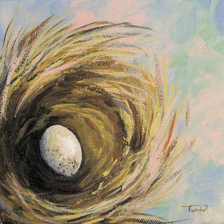 Nature Painting - The Speckled Egg by Torrie Smiley