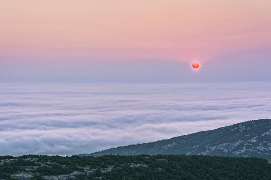The Spectacle Sky Ocean Of Fog At Sunrise Photograph by Angelo Marcialis
