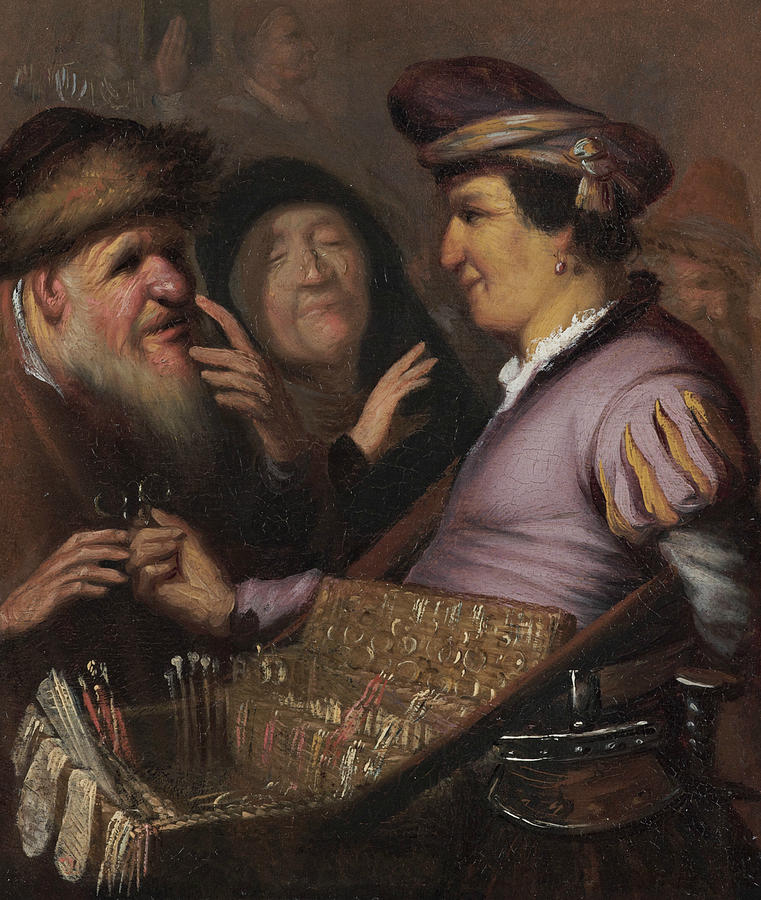 The Spectacle-Pedlar  Painting by Rembrandt