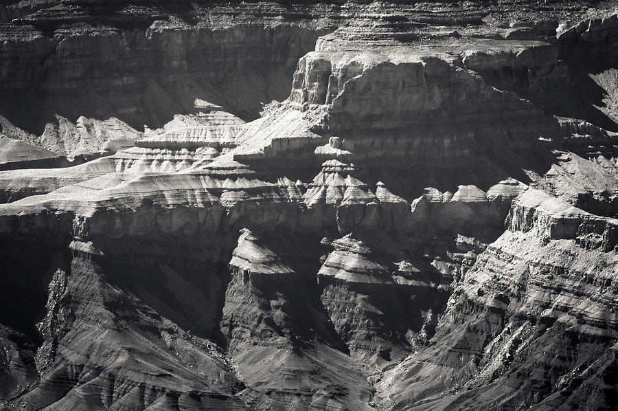 The Spectacular Grand Canyon BW Photograph by Julie Niemela
