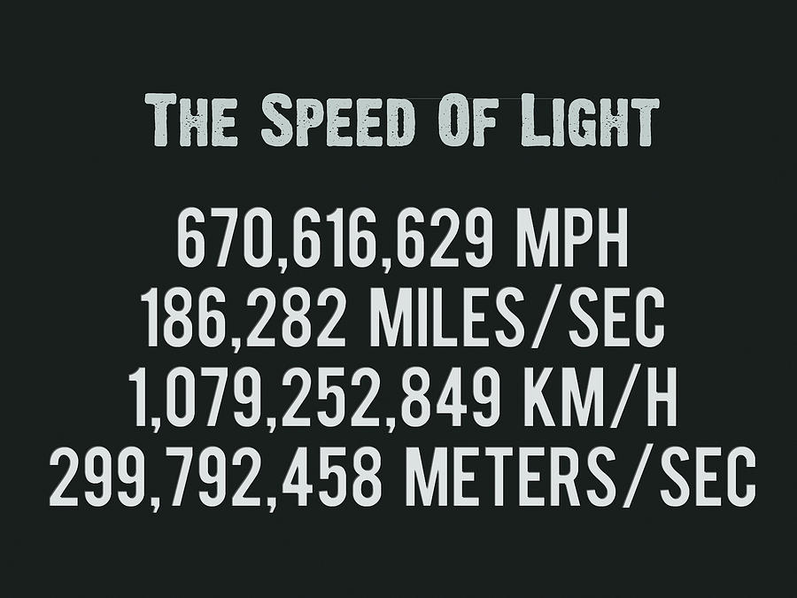 The Speed Of Light - Scientific Art Poster Painting by Celestial Images