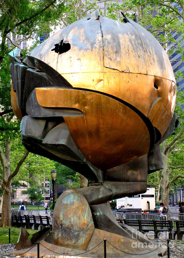 The Sphere Survives 911 Photograph by Randall Weidner