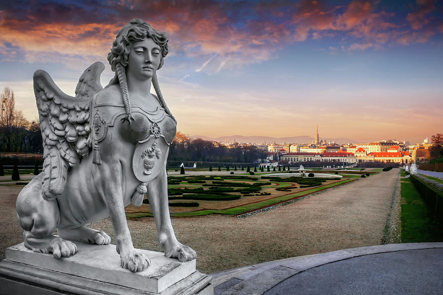 The Sphinx of the Belvedere Vienna  Photograph by Carol Japp