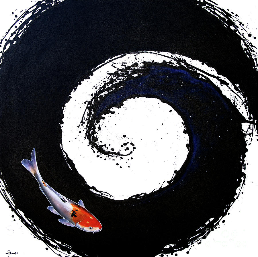Koi Painting - The Spiral 2 by Sandi Baker