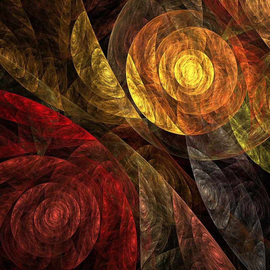 Abstract Painting - The Spiral of Life by Oni H
