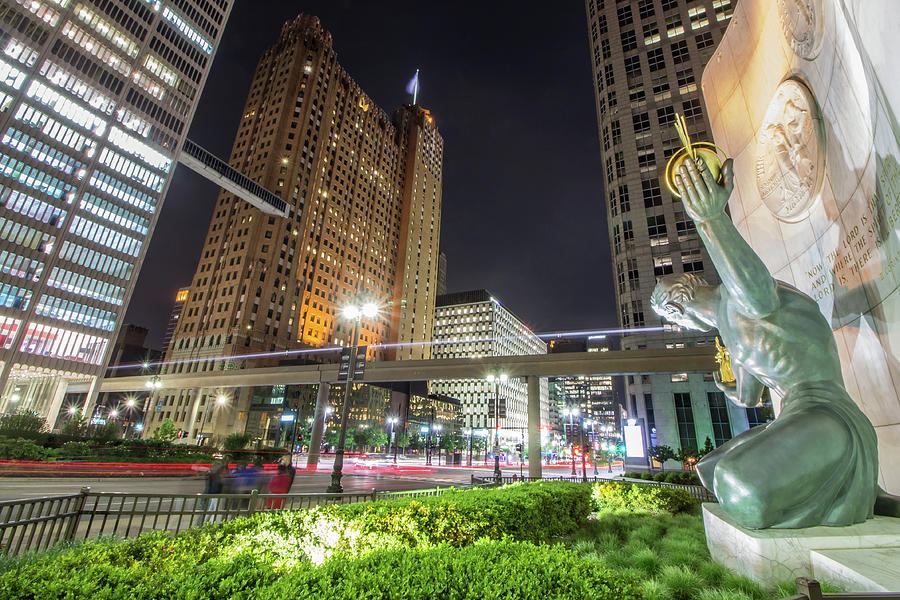 The SPIRIT looking on in Downtown Detroit Photograph by Jay Smith