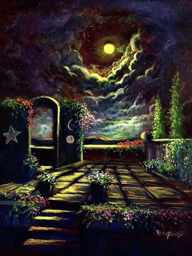 The Spirit of Inspiration  The Sun Moon and Stars Painting by Rand Burns