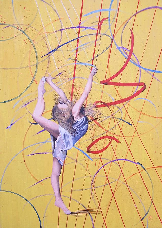 The Spirit Of The Gymnast Painting By Mara Bevione - Fine Art America