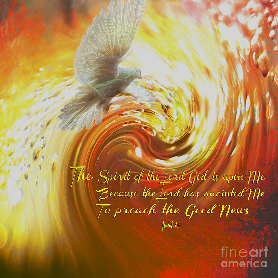 Dove Mixed Media - The Spirit of The Lord God by Beverly Guilliams