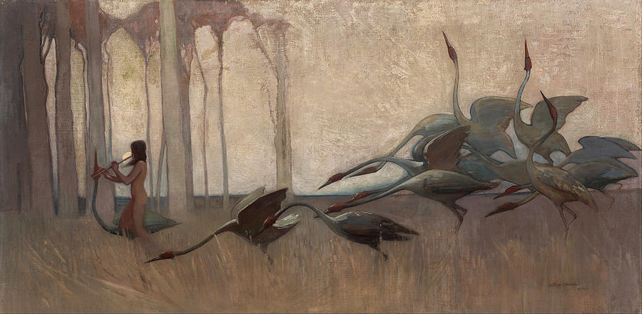Art Nouveau Painting - The Spirit of the Plains by Sydney Long