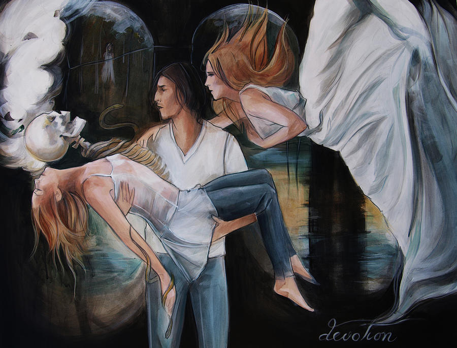 The Spirit, The Seer, The Soul and the Caregiver Painting by Jacqueline Hudson