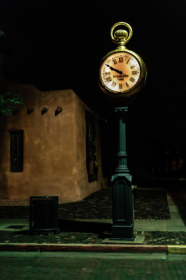 The Spitz Clock After Dark Photograph by Paul LeSage