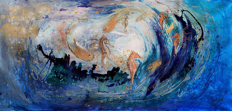 The Splash Of Life 24. The Sea Dance Painting by Elena Kotliarker