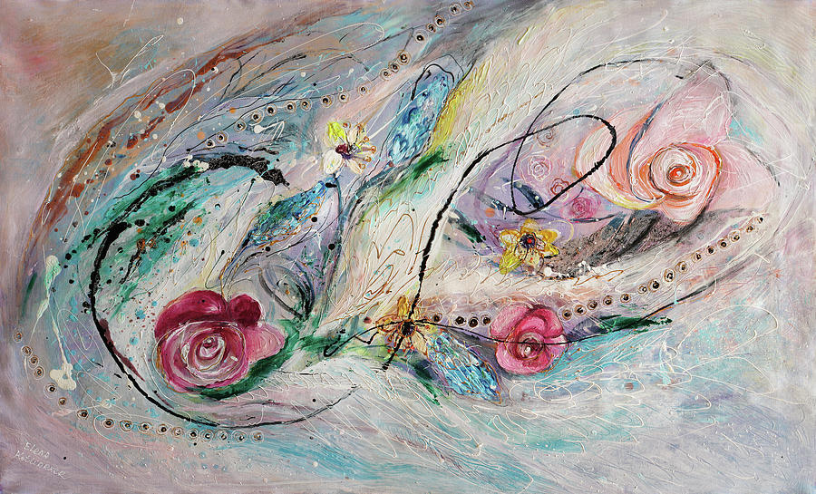 The Splash Of Life 29. The Flowers Painting by Elena Kotliarker