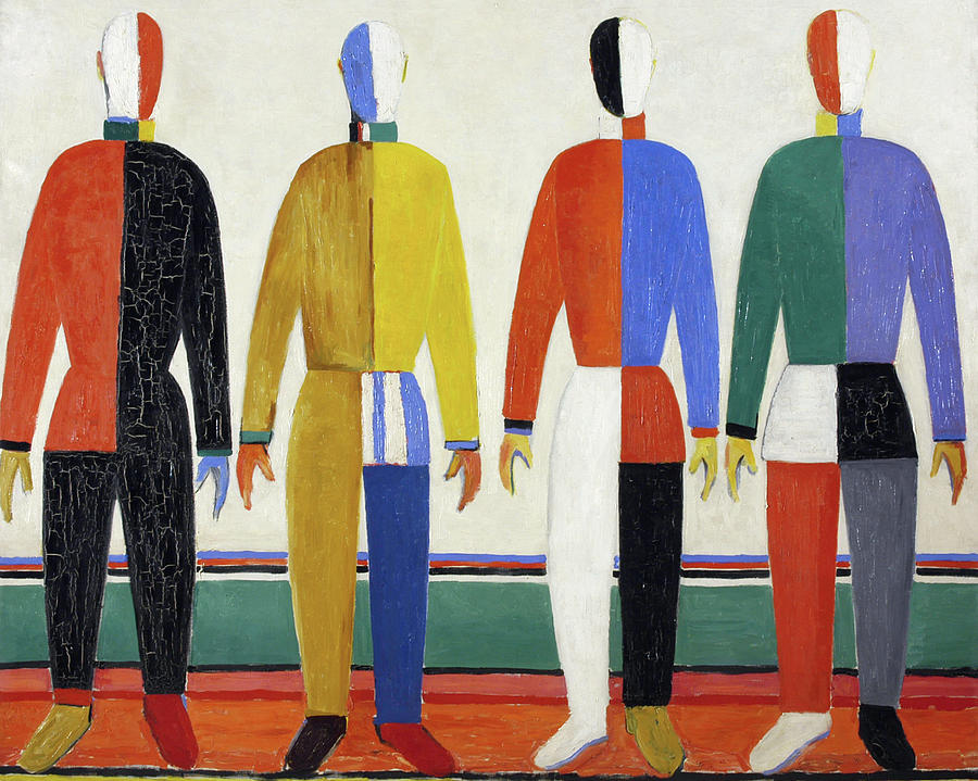 Primary Colors Painting - The Sportsmen by Kazimir Malevich