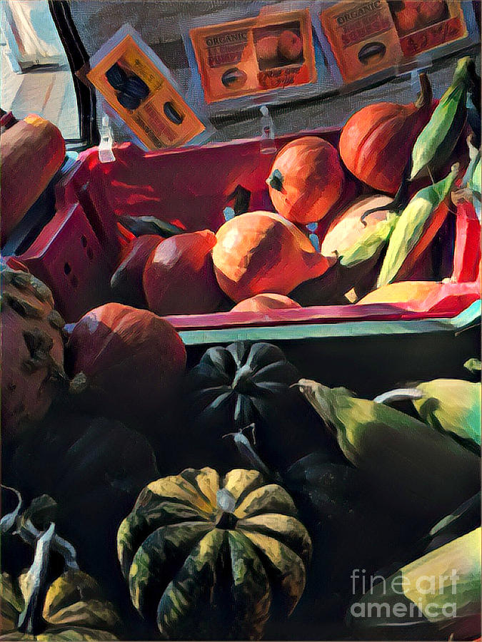 The Squash Bin - After the Harvest Photograph by Miriam Danar
