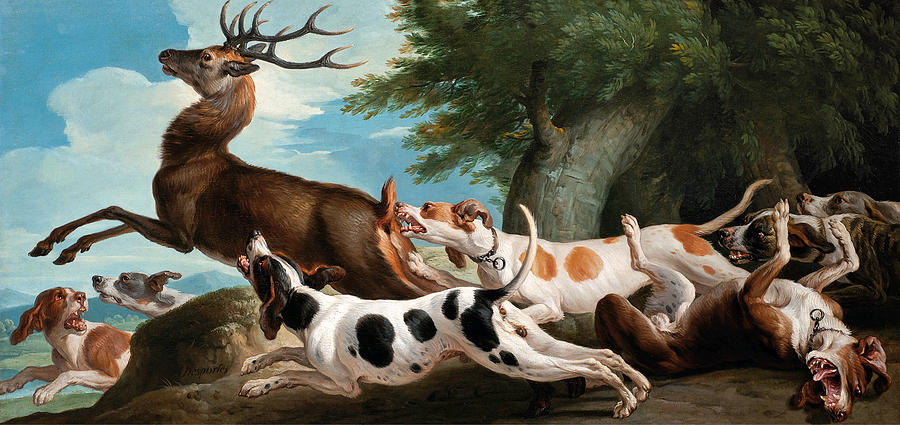 The Stag Hunt Painting by Alexandre-Francois Desportes