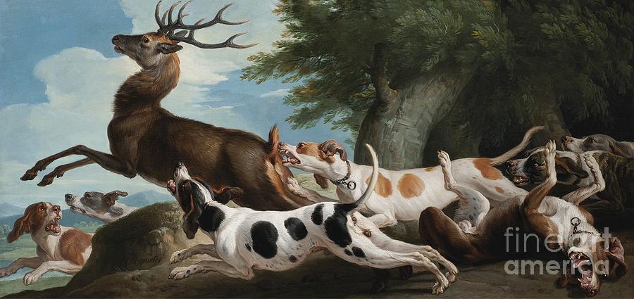 The Stag Hunt Painting by MotionAge Designs